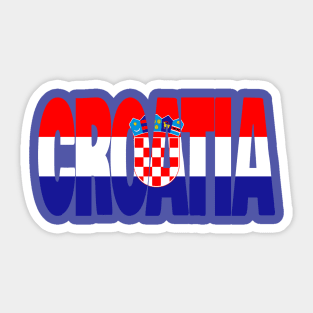 Croatia flag stencil Sticker